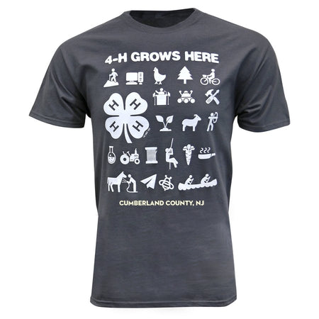 – 4-H Shop Icon Grey T-Shirt Custom 4-H