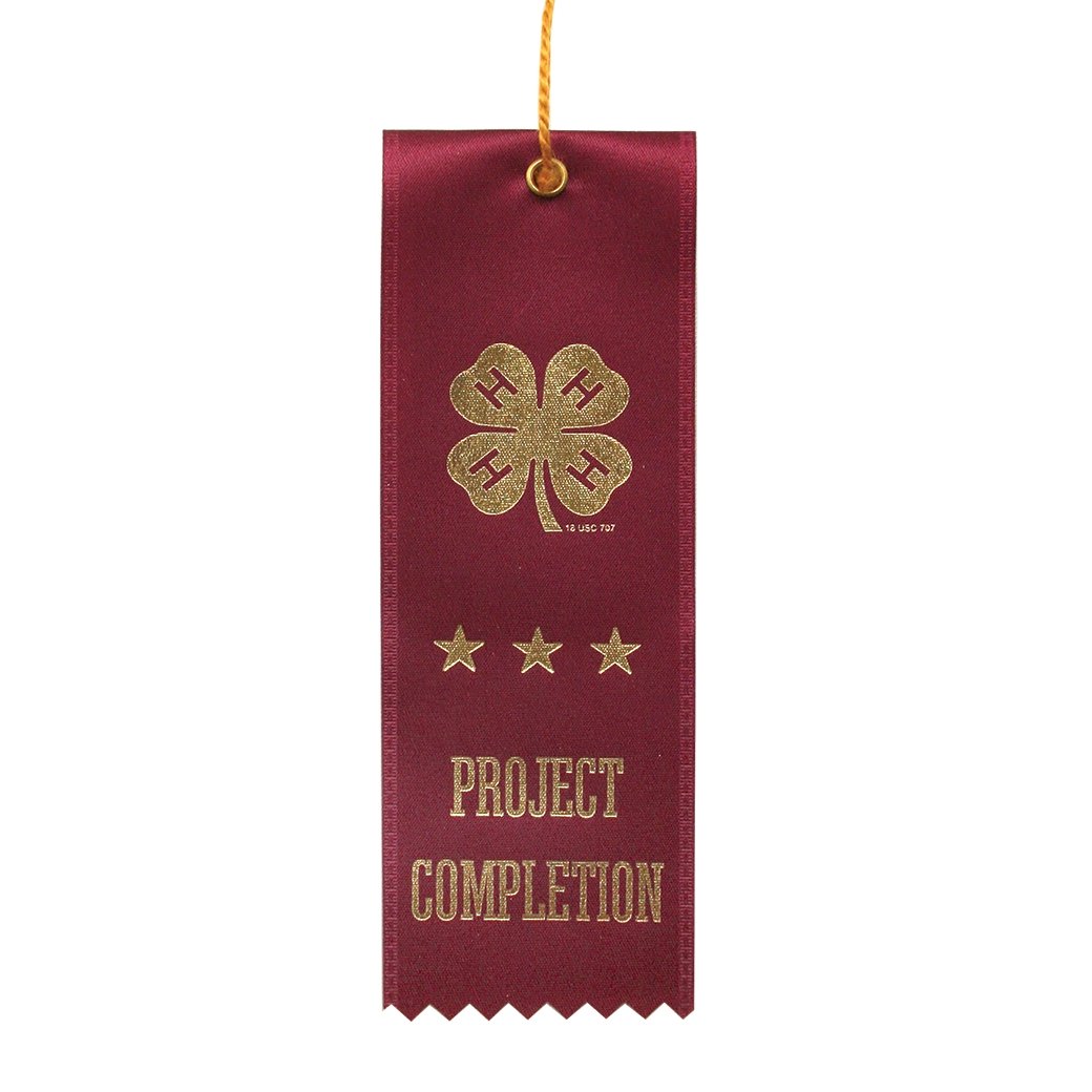 Dark Red Project Completion Ribbon – Shop 4-H