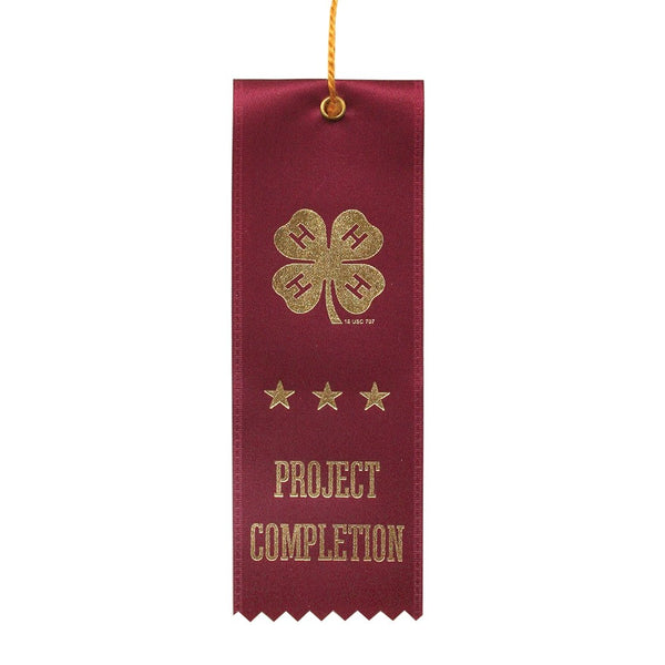 Dark Red Project Completion Ribbon – Shop 4-H