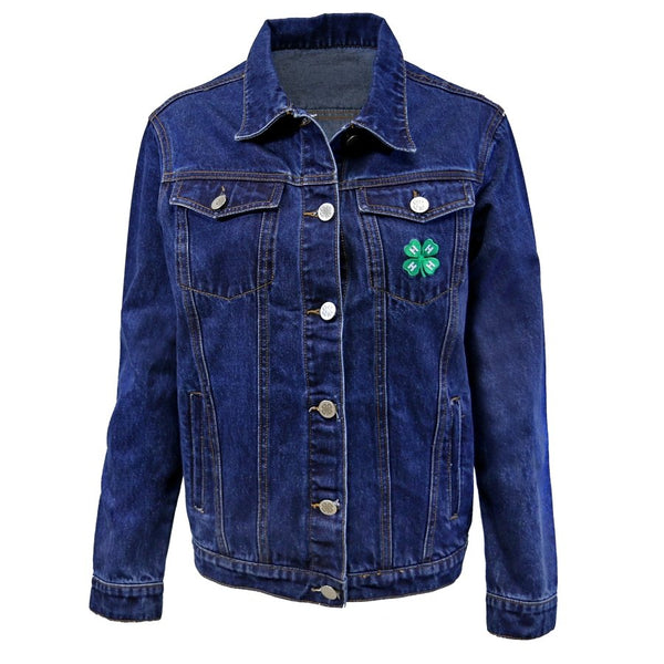 Denim Jacket W/ Embroidered Clover Logo – Shop 4-H