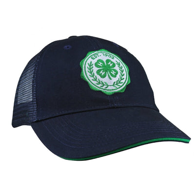 Embroidered 4-H Seal Navy Blue Trucker Cap - Shop 4-H