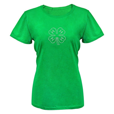Green 4-H Clover Rhinestone T Shirt - Shop 4-H
