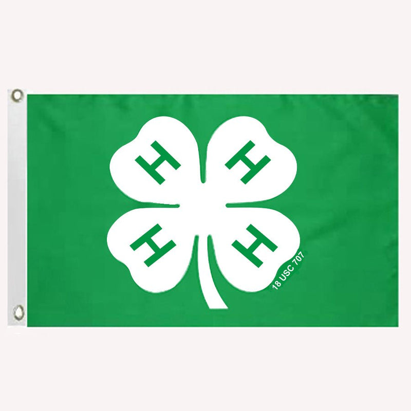 Green 4-H Flag - 3’ x 5’ with Grommets - Shop 4-H