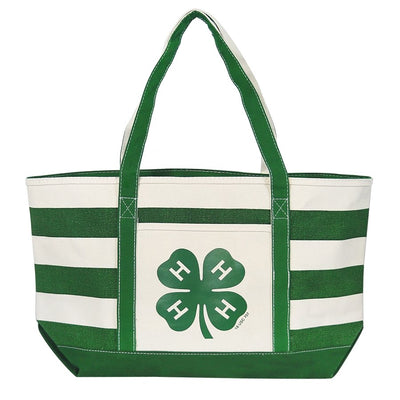 Green and White Canvas Tote - Shop 4-H