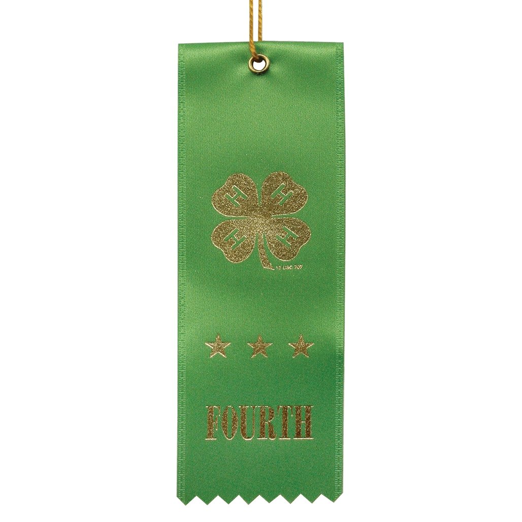 4.place Ribbon Green Fourth Place Ribbon – Shop 4-H
