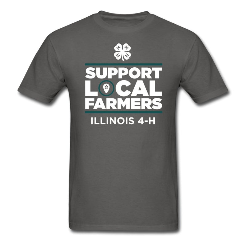 Grey Illinois Support Local Farmers Classic Tee - Shop 4-H