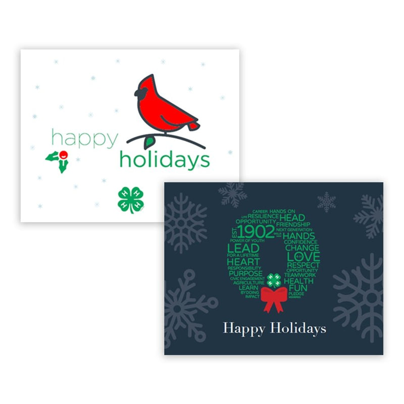 Holiday Card Pack Wreath & Bird Set - Shop 4-H