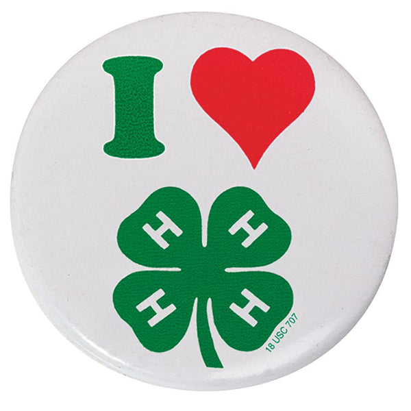 I Love 4-H Button