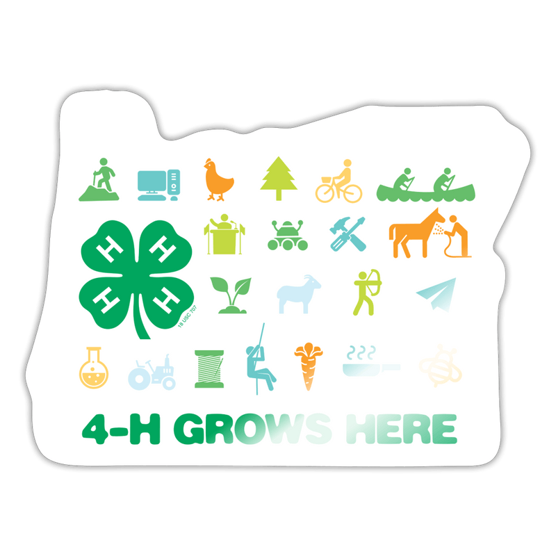 Oregon 4-H Grows Here Icon Decal Sticker - Shop 4-H