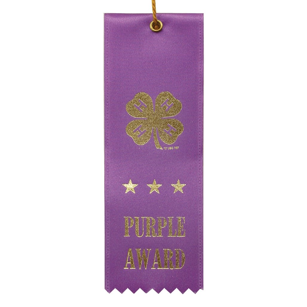 Purple Ribbon Raffle Purple Award Ribbon β Shop 4-H