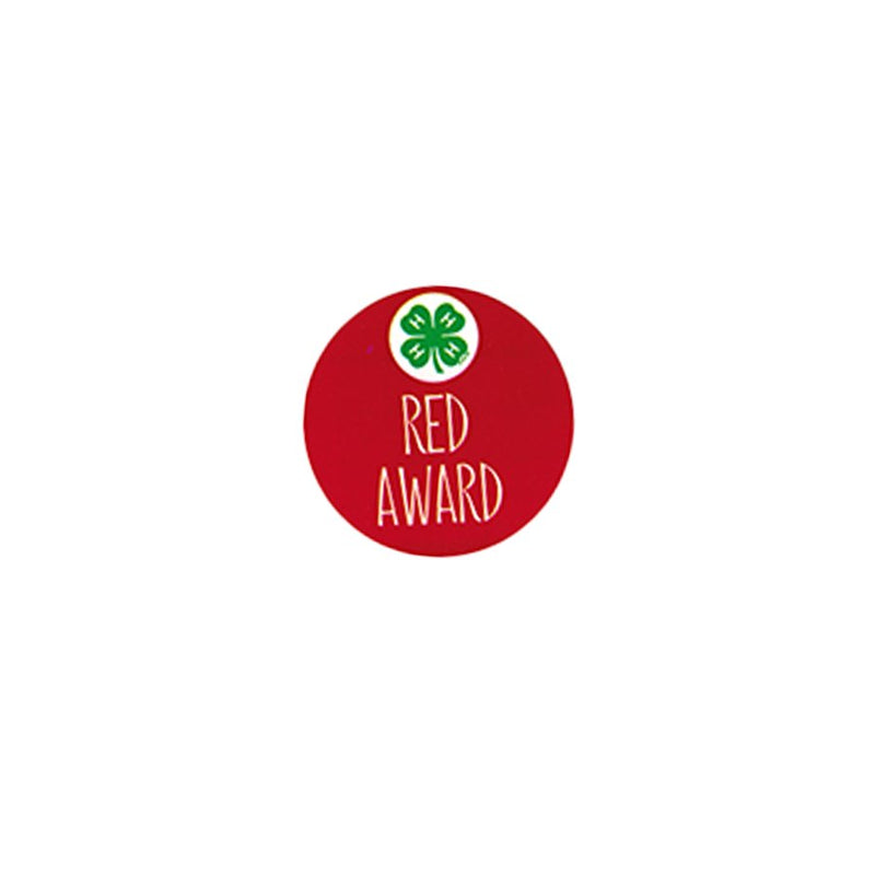 Red Award Stickers (100) - Shop 4-H