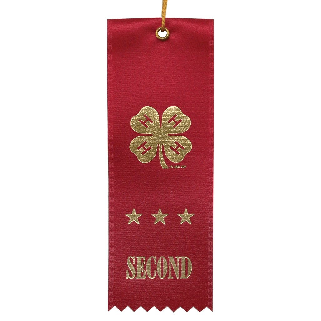 Red Second Place Ribbon – Shop 4-H