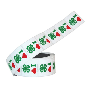 Roll of 500 I Love 4-H Stickers - Shop 4-H