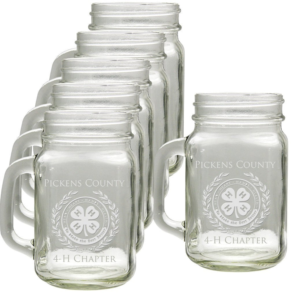 Set of 12 Personalized Wreath Mason Jars – Shop 4-H