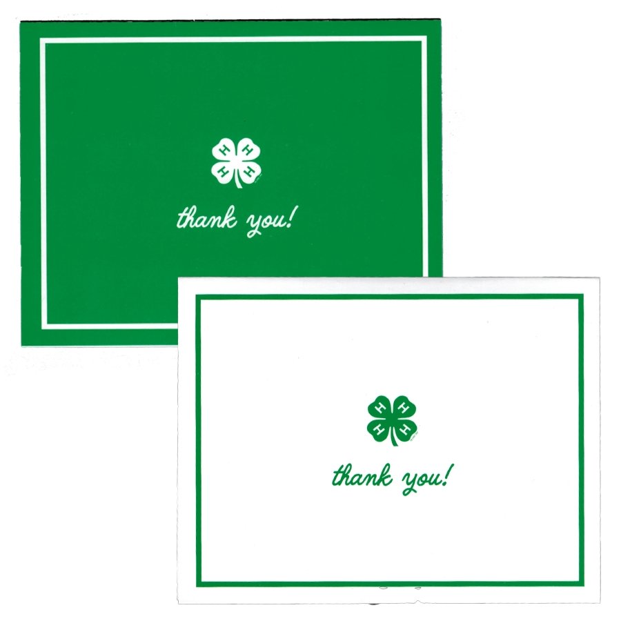 thank you card pack clover set stationery – shop 4-h