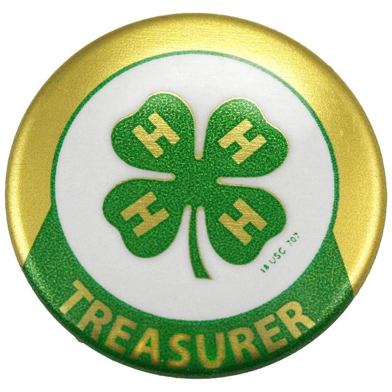 Treasurer Button - Shop 4-H
