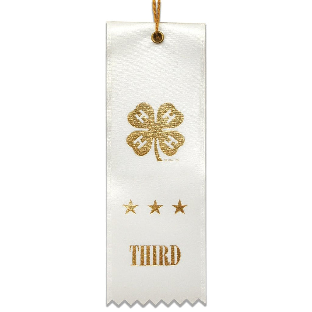 white third place ribbon