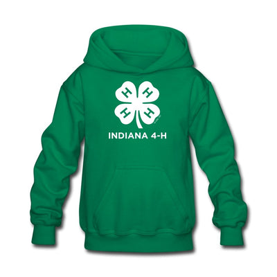 Youth Indiana 4-H Clover Emblem Hoodie - Shop 4-H