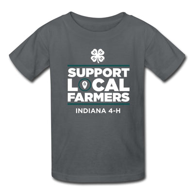 Youth Indiana Support Local Farmers T-Shirt - Shop 4-H