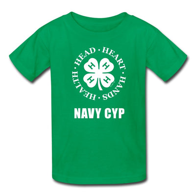 Youth Navy CYP 4-H Clover Round Green T-Shirt - Shop 4-H