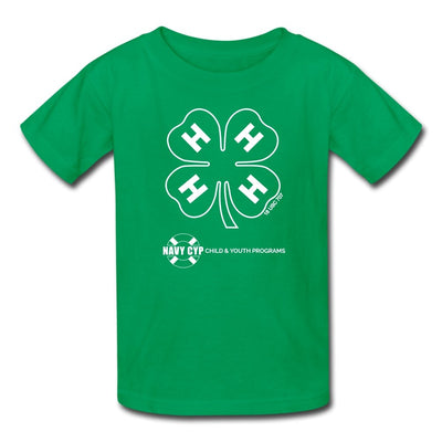 Youth Navy CYP Clover Outline Classic T-Shirt - Shop 4-H