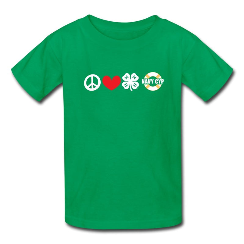 Youth Peace, Love, 4-H & Navy CYP Classic T-Shirt - Shop 4-H